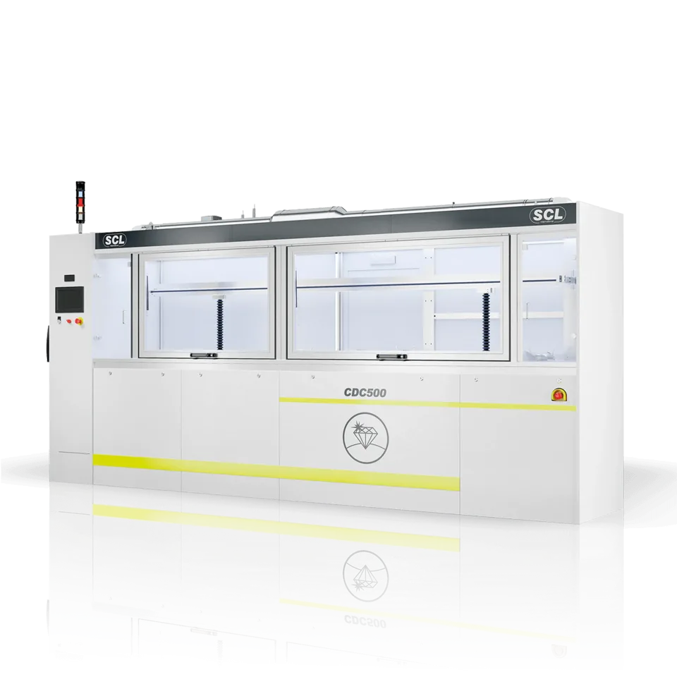 Машина твёрдого покрытия линз CDC 500 производства SCL, общий вид